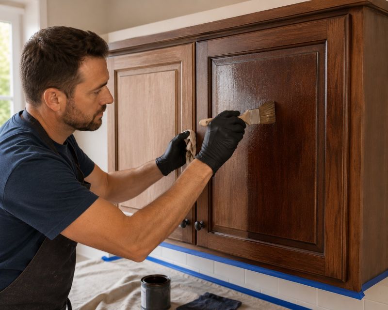 Wood Cabinet Refinishing in Carmel, IN